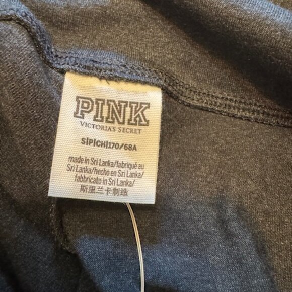 Victoria's Secret PINK High-Waisted Leggings w/Palm Tree Graphic Dark Gray Sz S - Picture 6 of 6